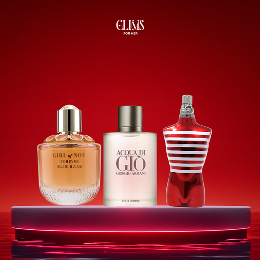 عطر اكوا دي جو + Girl of Now Elie Saab + عطر جان بول لي ميل - حجم 30 مل