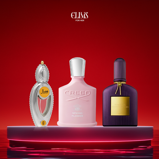 عطر بلاك أوركيد + عطر كريد سبرنج فلور  + عطر وصال