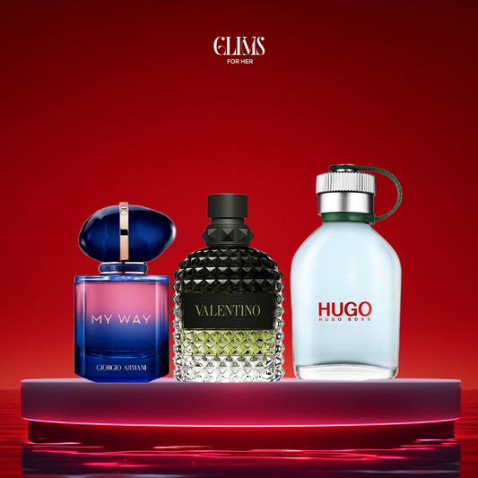 عطر فلانتينو + جورجيو ارماني ماي واي برفيوم + عطر هوجو حجم 30 مل