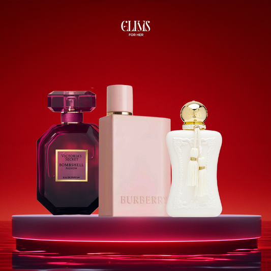 عطر فيكتوريا سيكريت+ عطر بيربيري+ عطر فالايا دي مارلي - حجم 30 مل