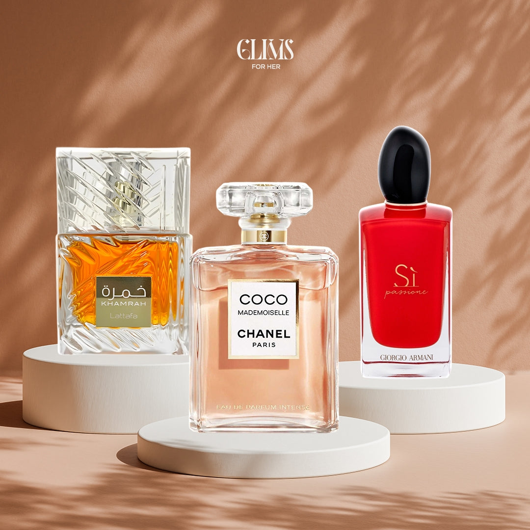 عطر سي 30 مل  + عطر كوكو شانيل 30 مل + عطر خمرة 40 مل